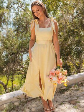 Show Me Your MuMu Butter Yellow Sleeveless Bridesmaid Dress
